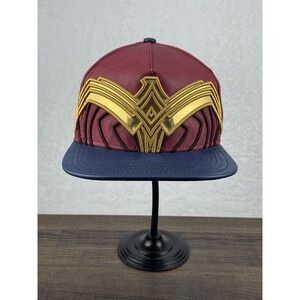 Wonder Woman Hat Cap Snap Back Embroidered Cosplay Comic Movie Mens Superhero